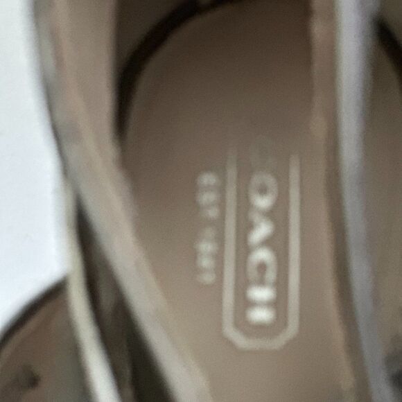 Coach Strappy Sandals in shimmering champagne, elegant glitter, sparkle Sz 8.5 - Picture 3 of 9